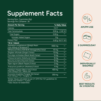 Alpha Gummies 10 in 1 Shilajit